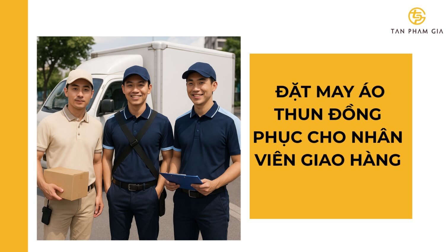 đặt may áo thun đồng phục cho nhân viên giao hàng