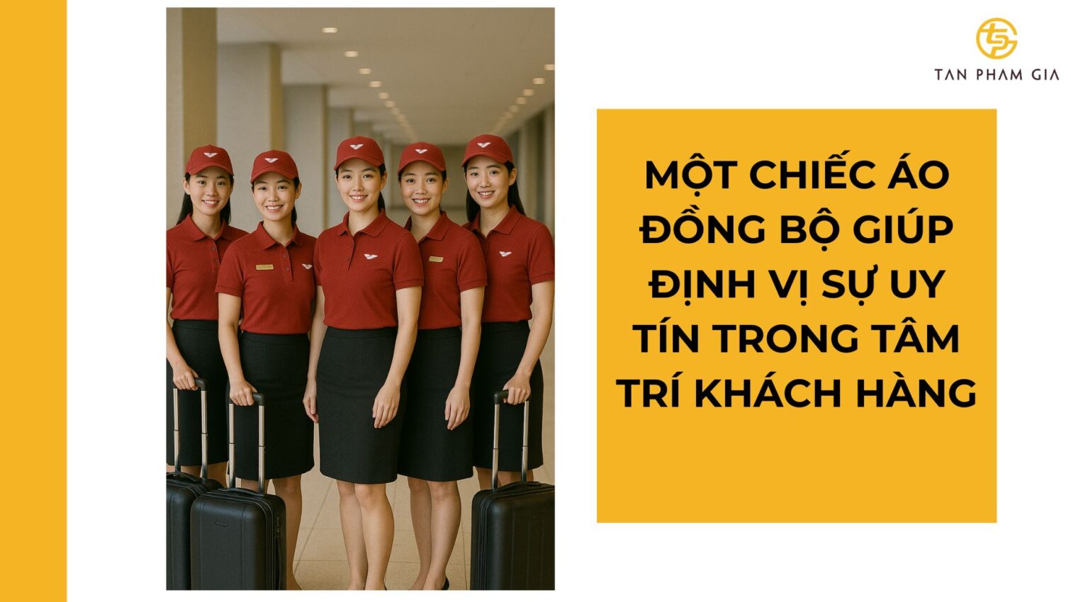 đặt may áo thun đồng phục cho tiếp viên