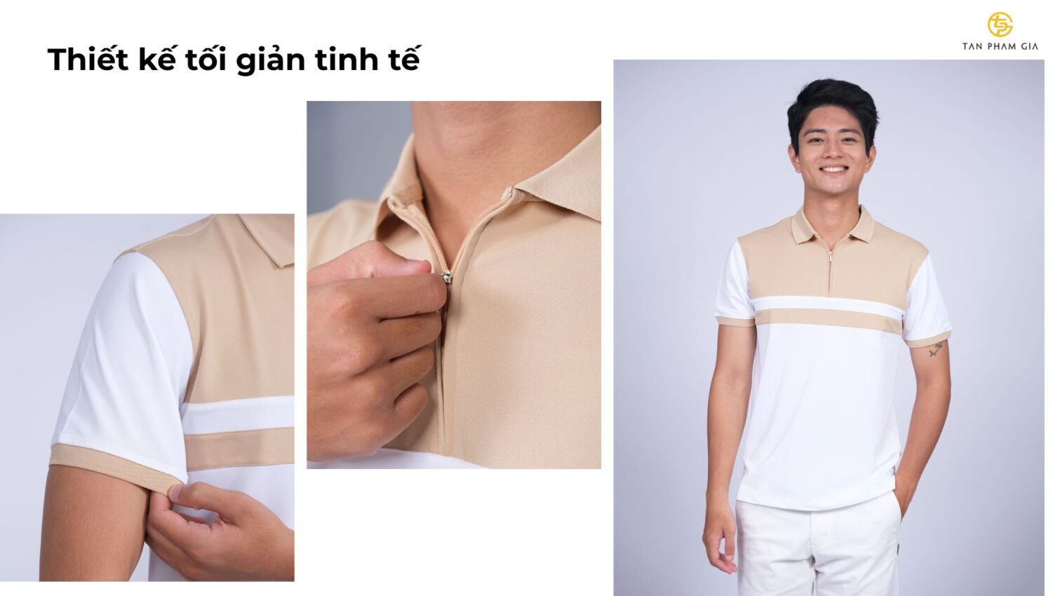 Mẫu áo thun đồng phục đơn sắc kiểu Nhật thanh lịch
