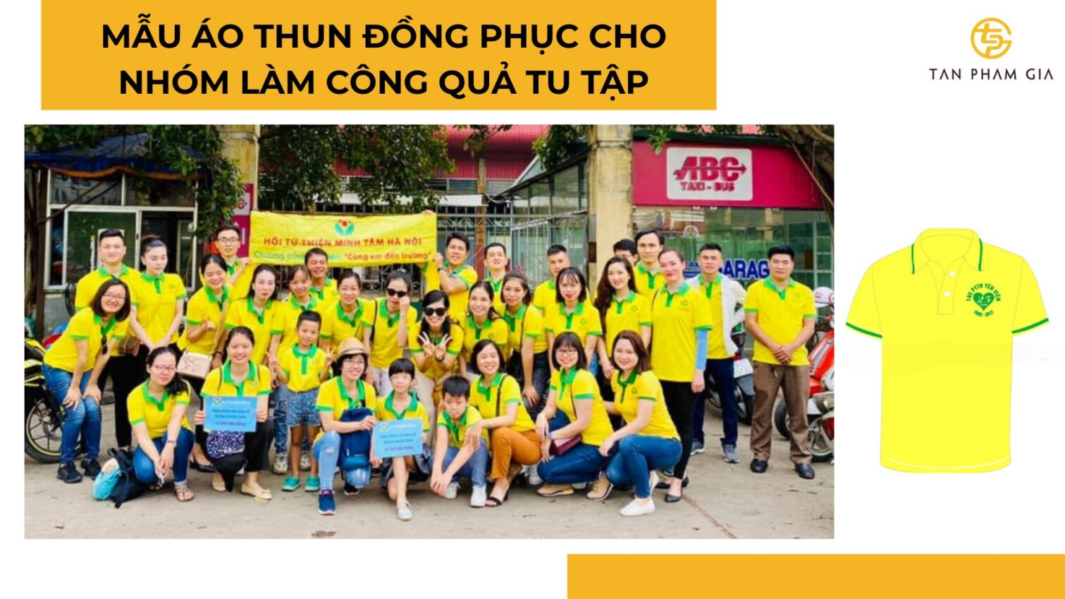 Mẫu áo thun đồng phục cho nhóm làm công quả – tu tập