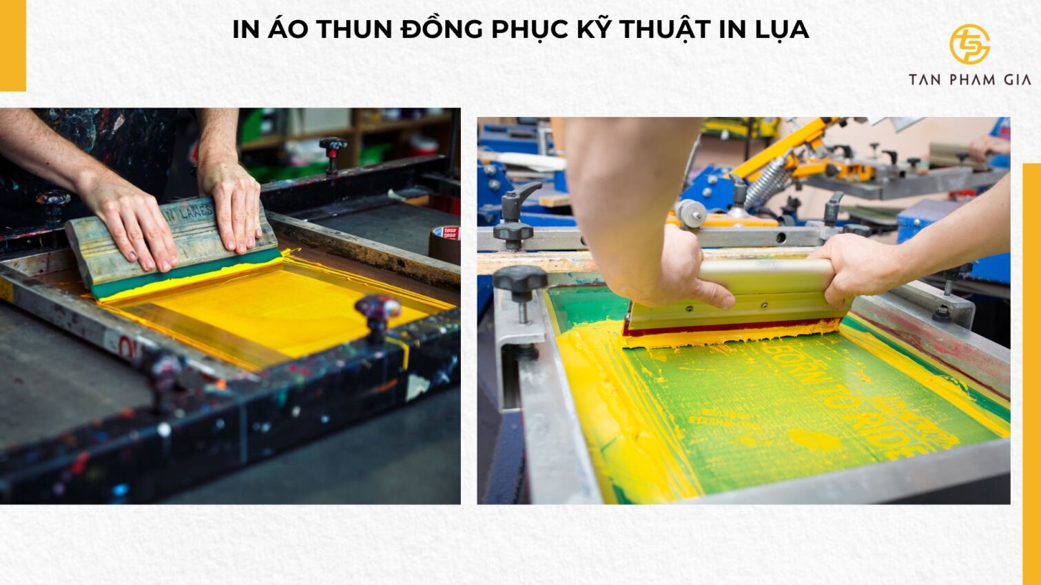 In áo thun đồng phục kỹ thuật in lụa