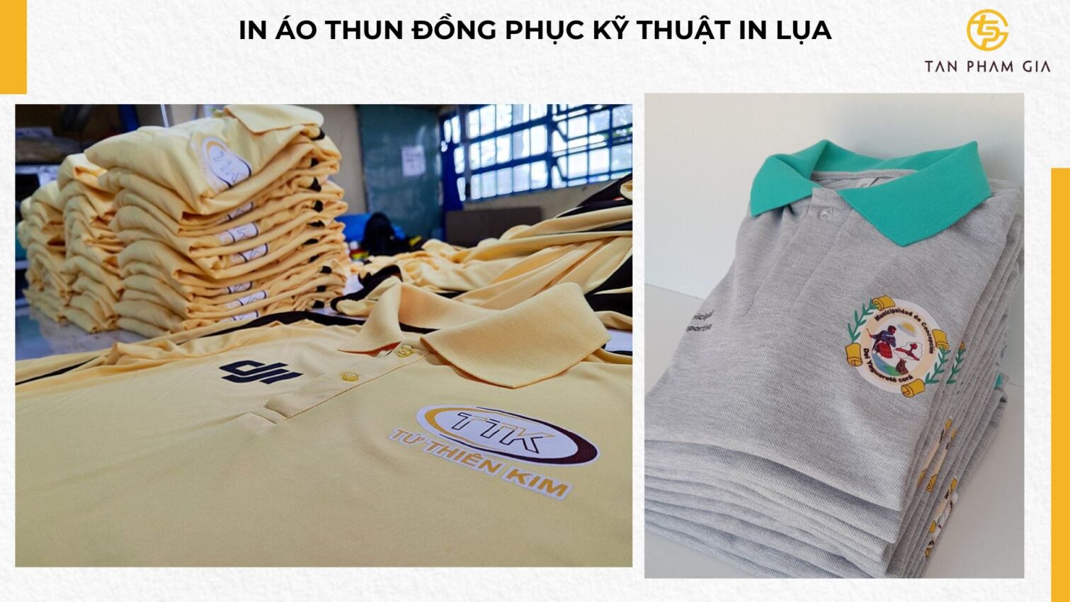 In áo thun đồng phục kỹ thuật in lụa Tân Phạm Gia