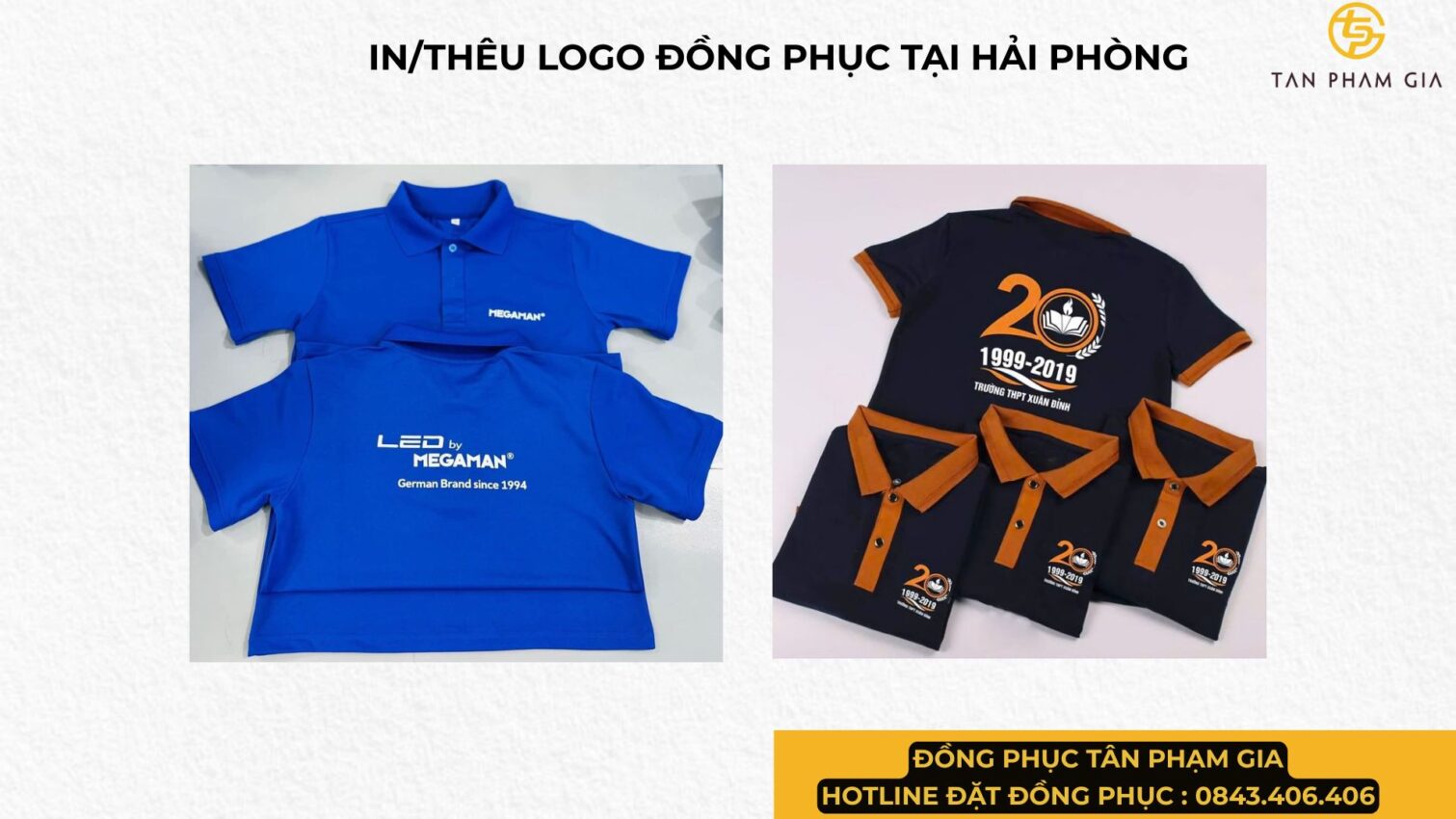In thêu áo thun đồng phục tại Hải Phòng