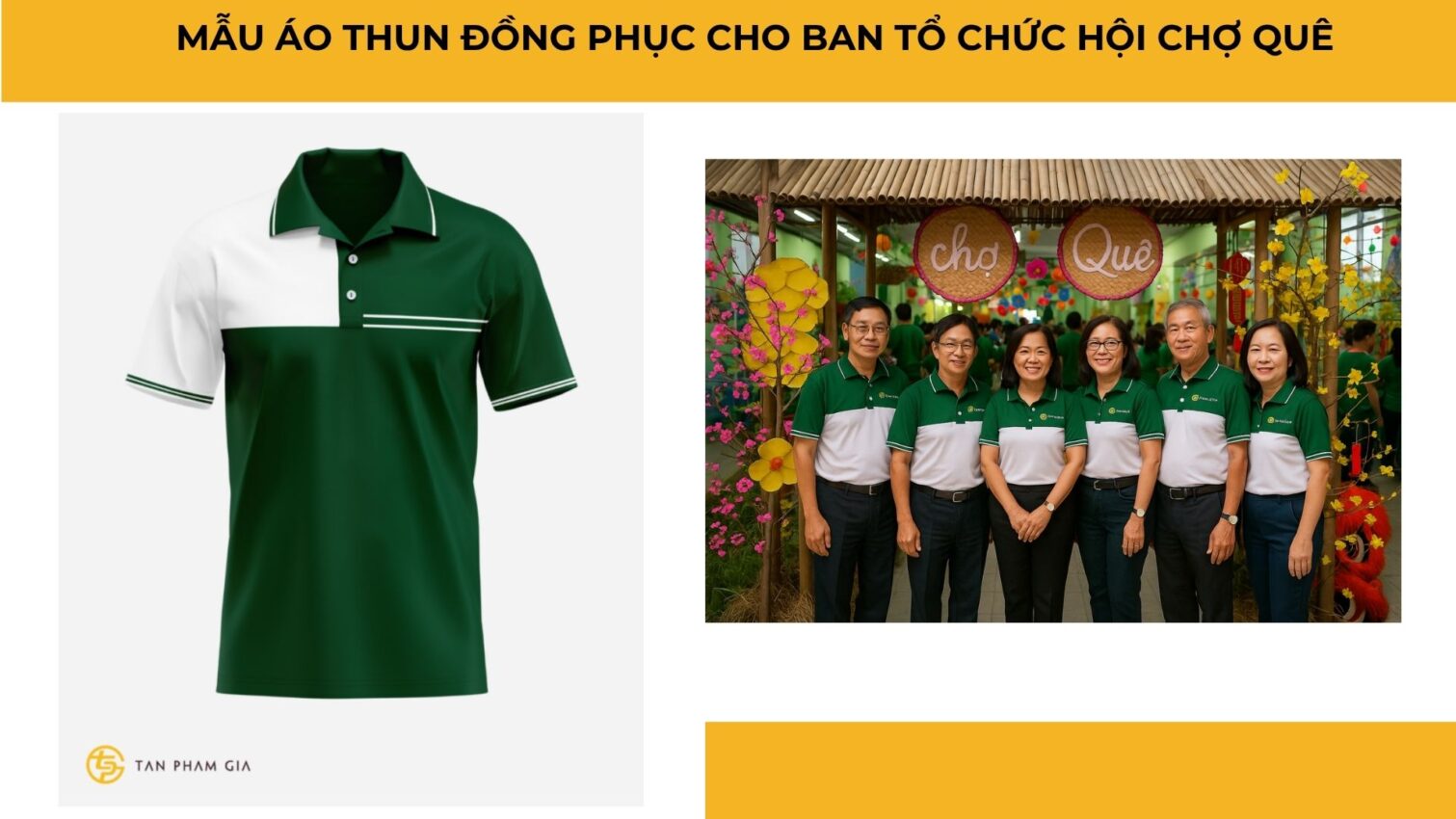 Mẫu áo thun đồng phục cho Ban tổ chức hội chợ quê