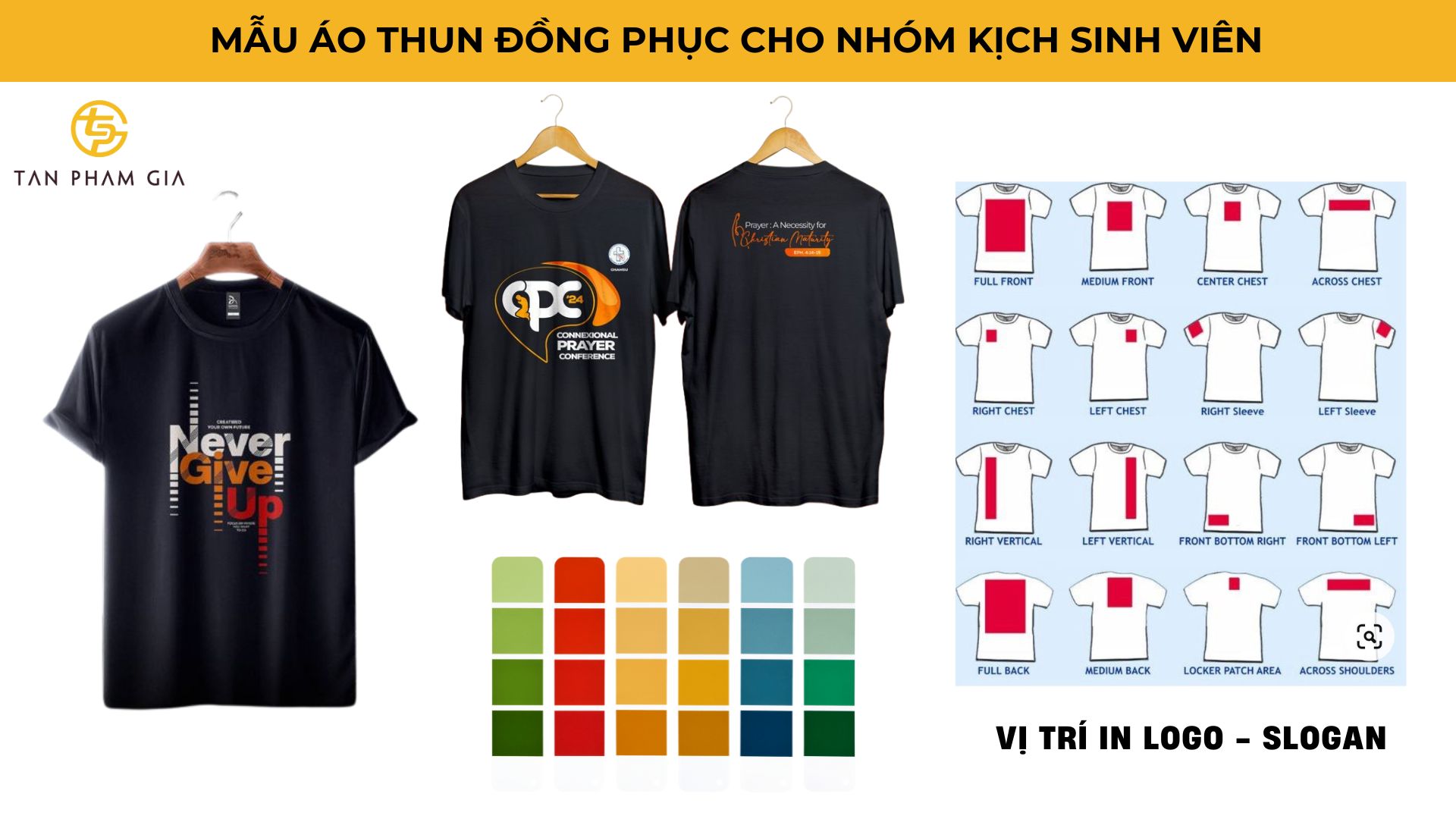 Mẫu áo thun đồng phục cho Nhóm kịch sinh viên.