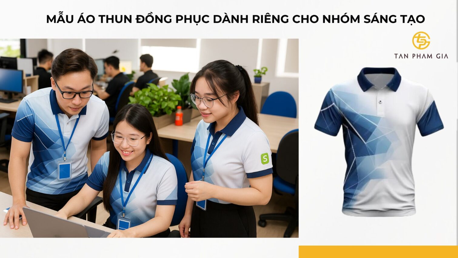 Mẫu áo thun đồng phục dành riêng cho nhóm sáng tạo