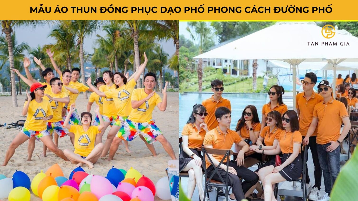 Mẫu áo thun đồng phục dạo phố phong cách đường phố