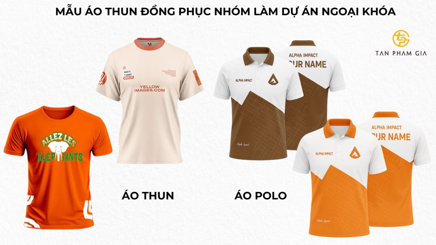 Mẫu áo thun đồng phục nhóm làm dự án ngoại khóa