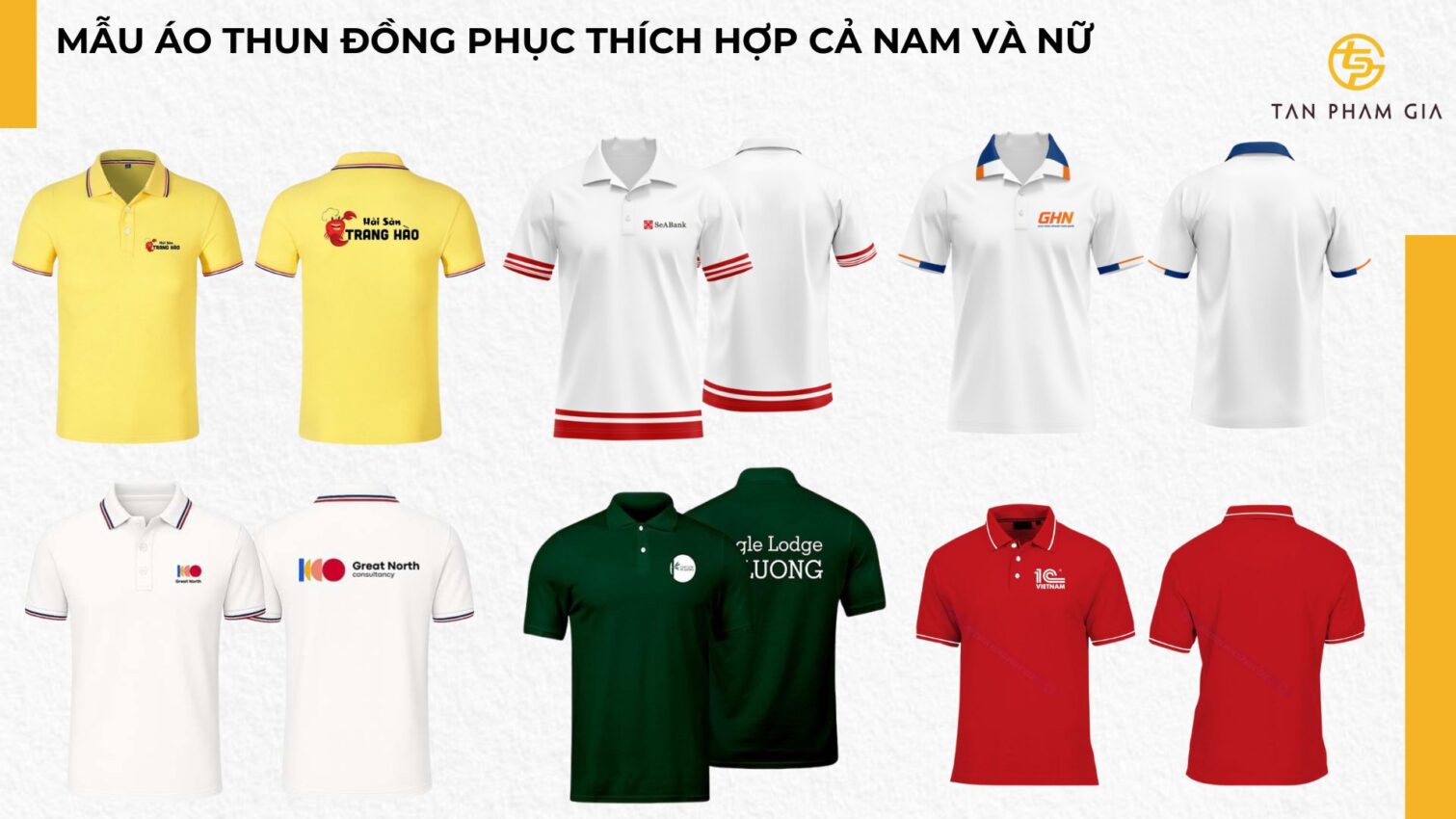 Mẫu áo thun đồng phục thích hợp cả nam và nữ