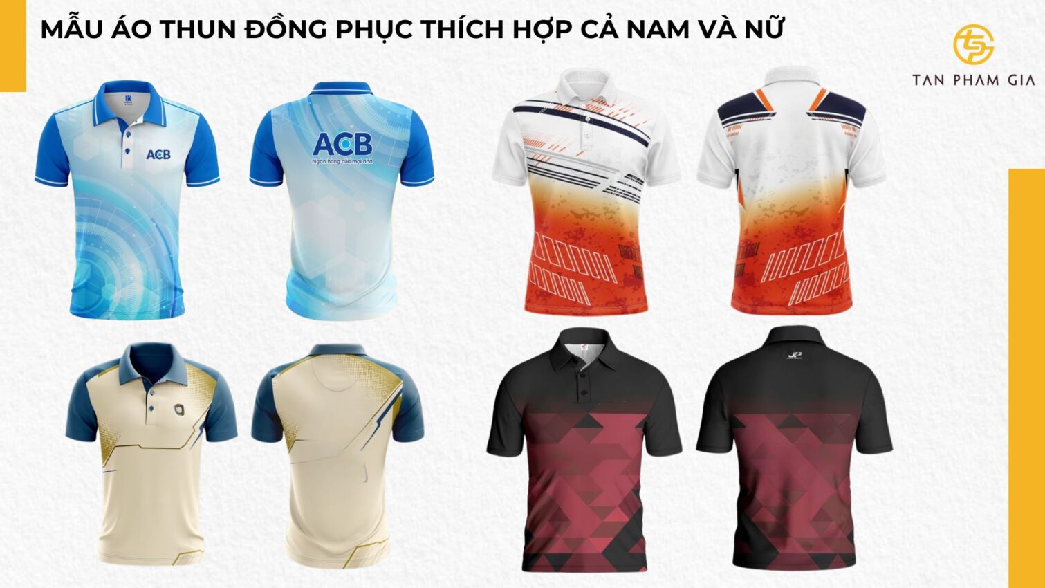 Mẫu áo thun đồng phục thích hợp cả nam và nữ độc đáo