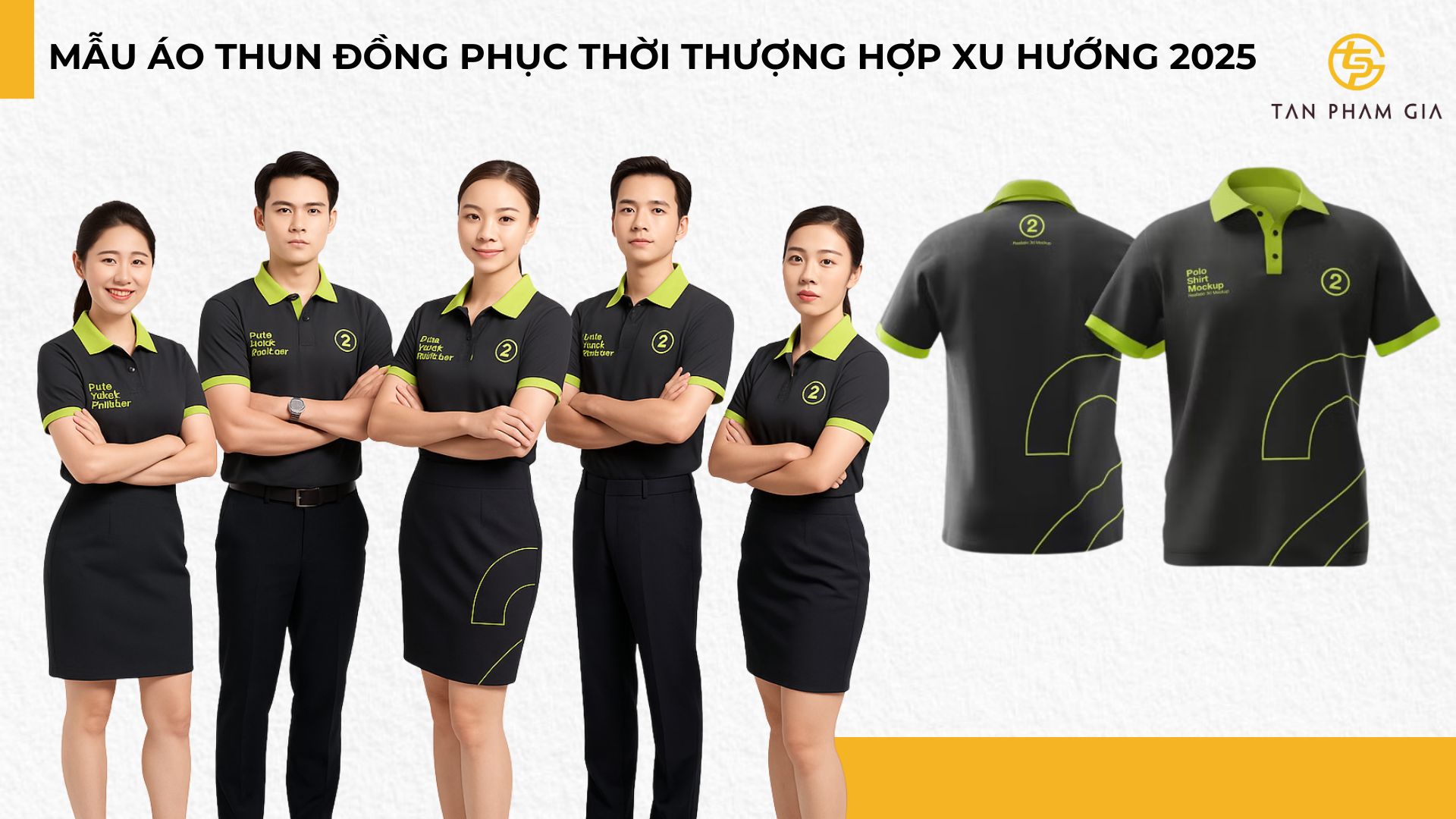 Mẫu áo thun đồng phục thời thượng hợp xu hướng 2025