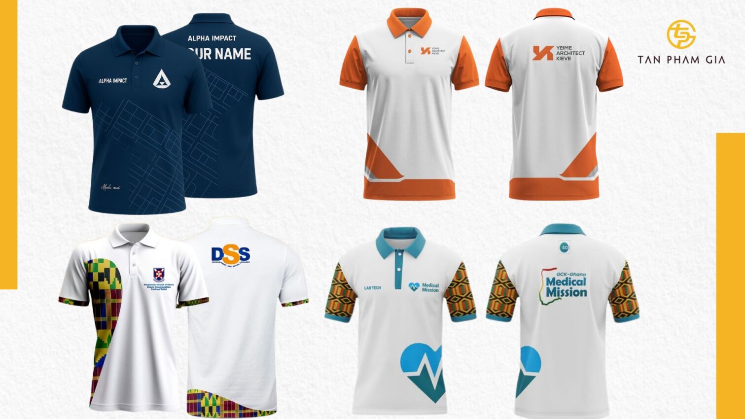Mẫu áo thun polo đồng phục team marketing cá tính
