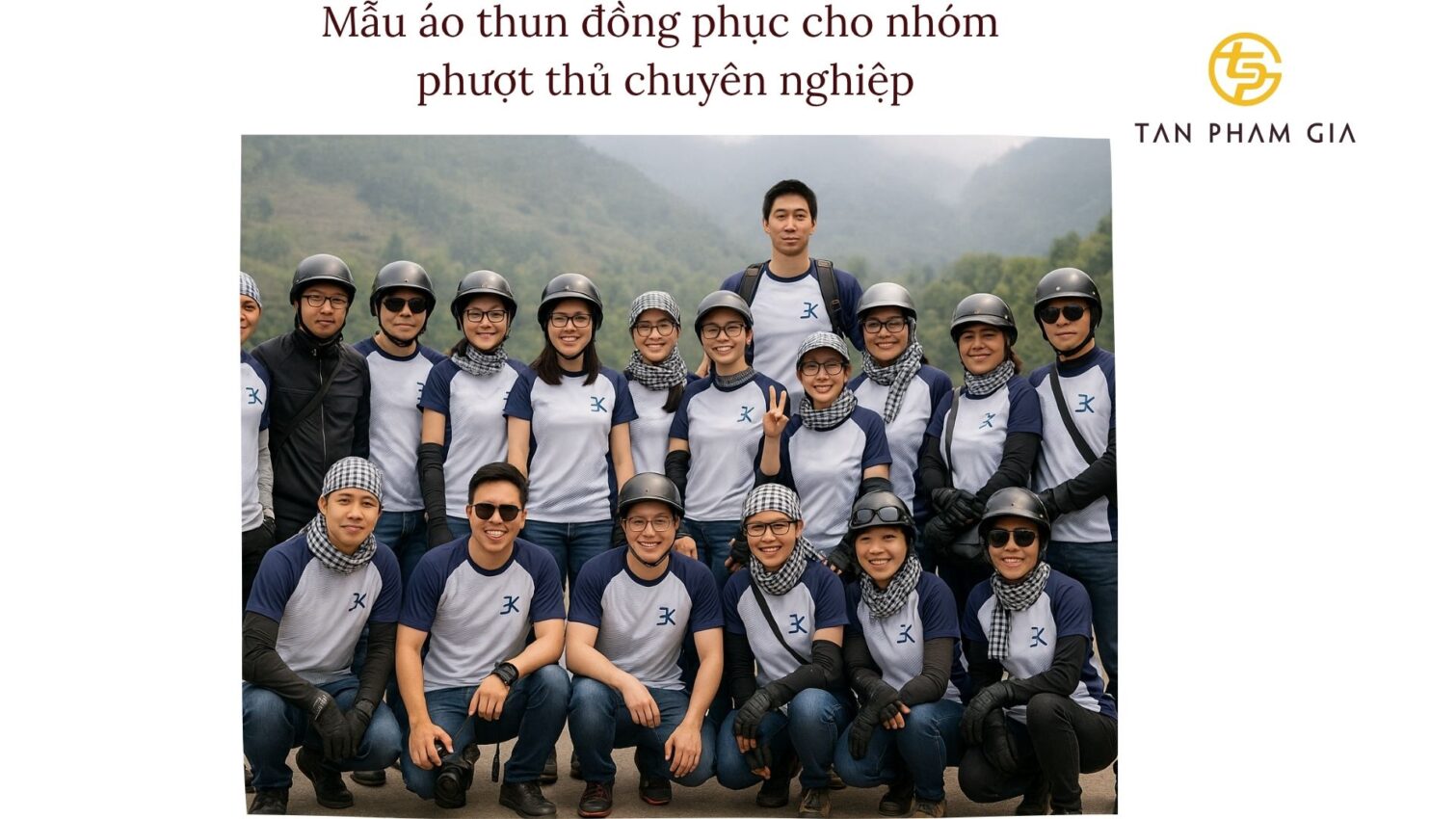 Mẫu áo thun đồng phục cho nhóm phượt thủ chuyên nghiệp