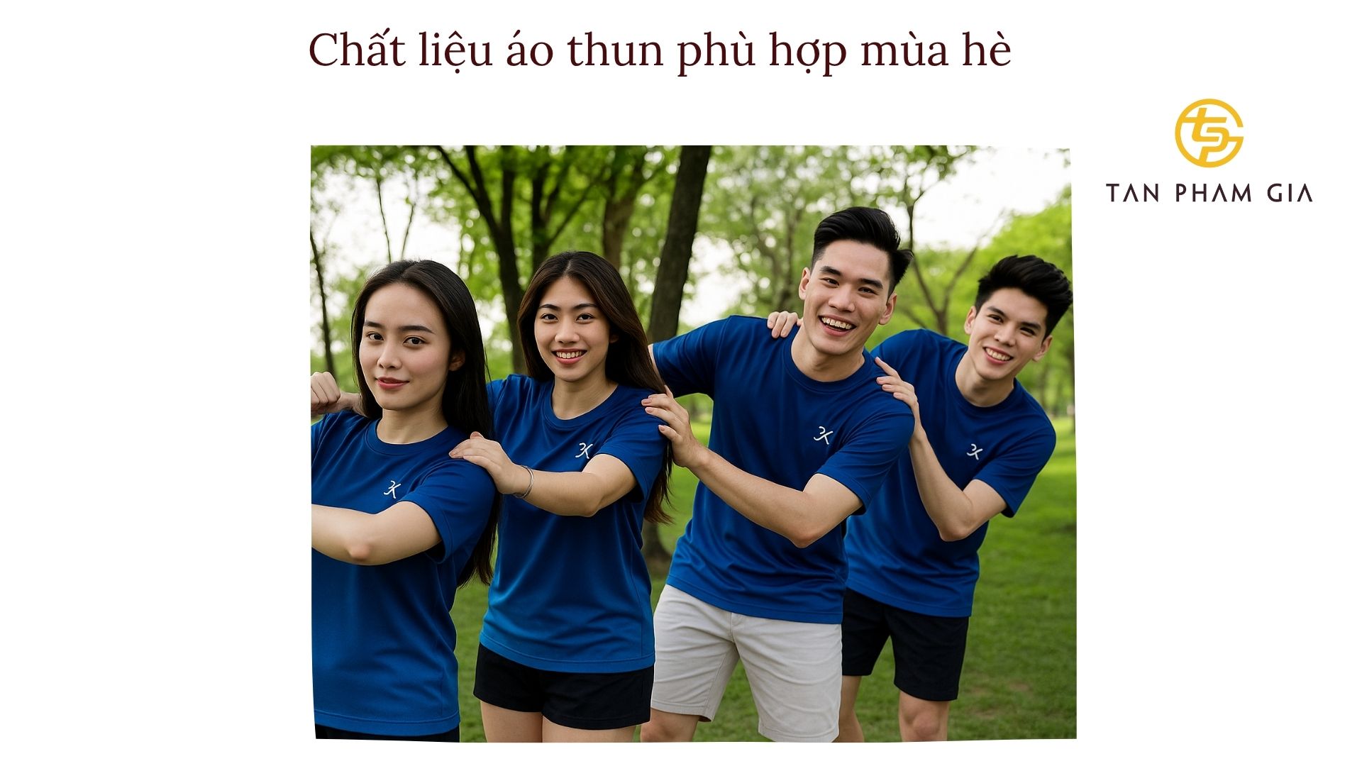 Mẫu áo thun đồng phục phù hợp mùa hè năng động
