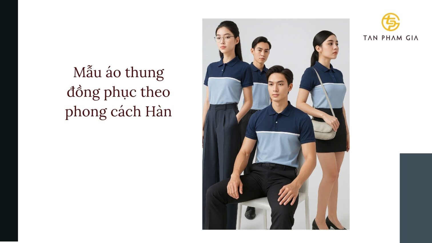 Mẫu áo thun đồng phục kiểu Hàn cho mùa xuân