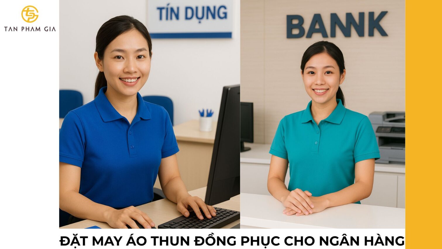 Đặt may áo thun đồng phục cho ngân hàng