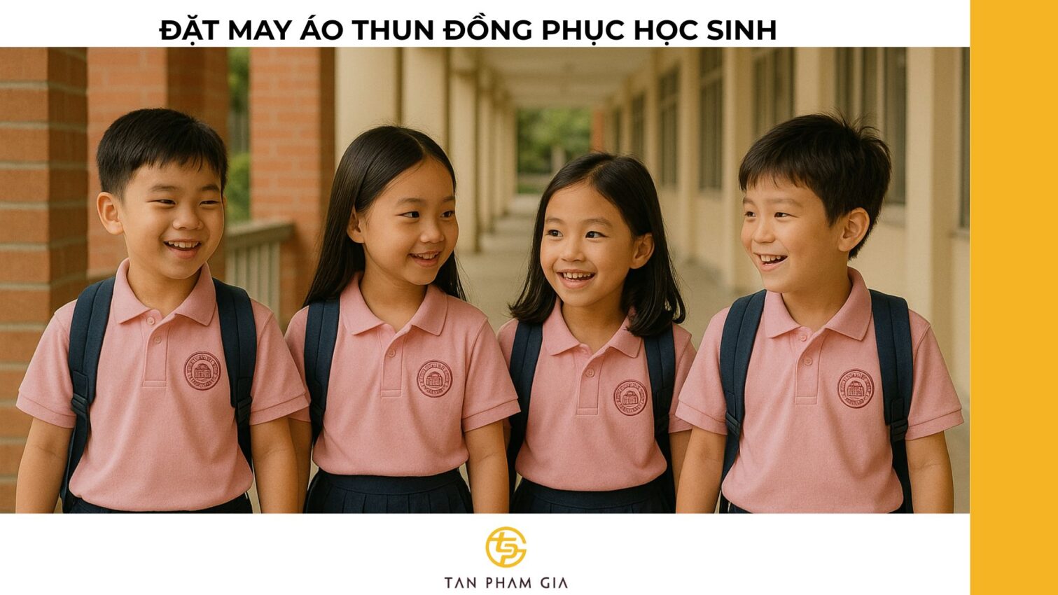 Đặt may áo thun đồng phục học sinh