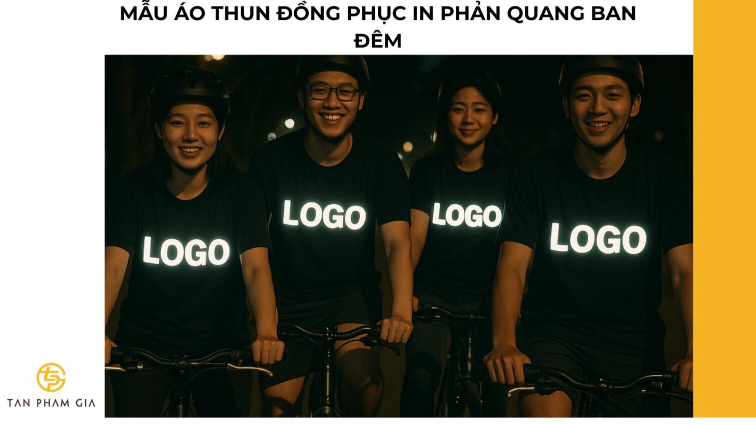 Mẫu áo thun đồng phục in phản quang ban đêm