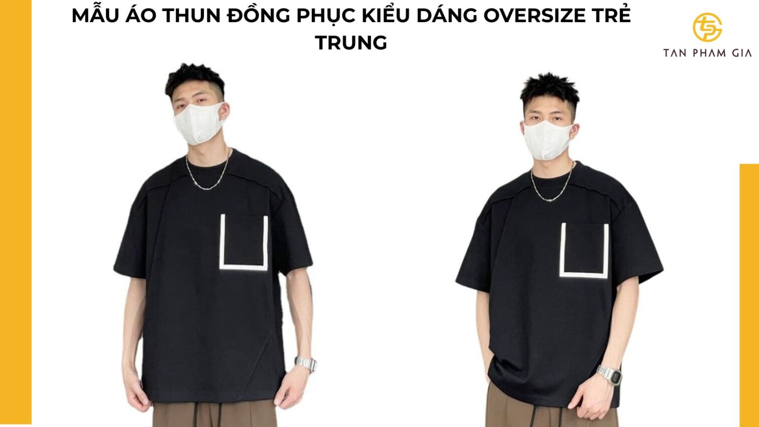 Mẫu áo thun đồng phục kiểu dáng oversize trẻ trung