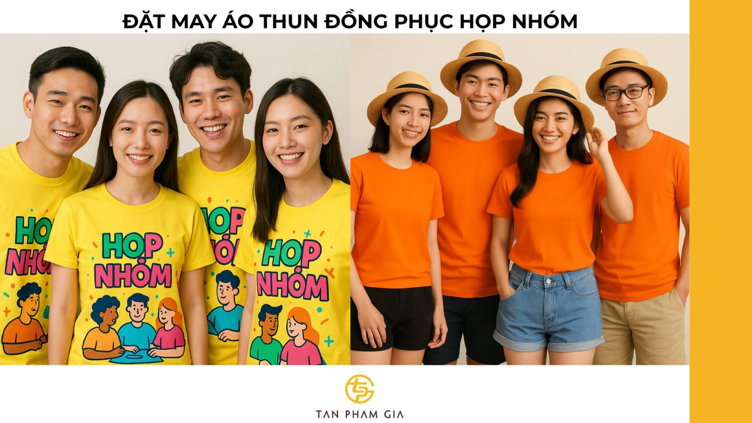 Đặt may áo thun đồng phục họp nhóm