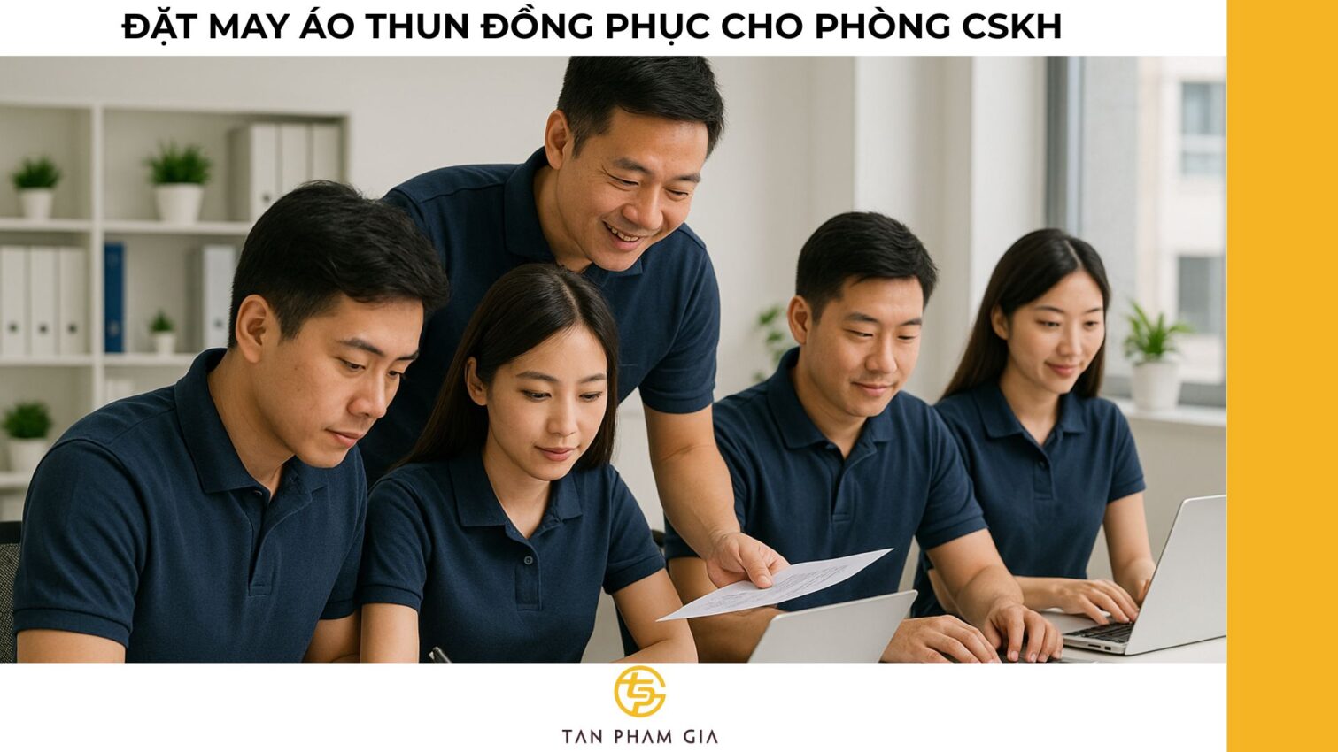 Đặt may áo thun đồng phục cho phòng CSKH