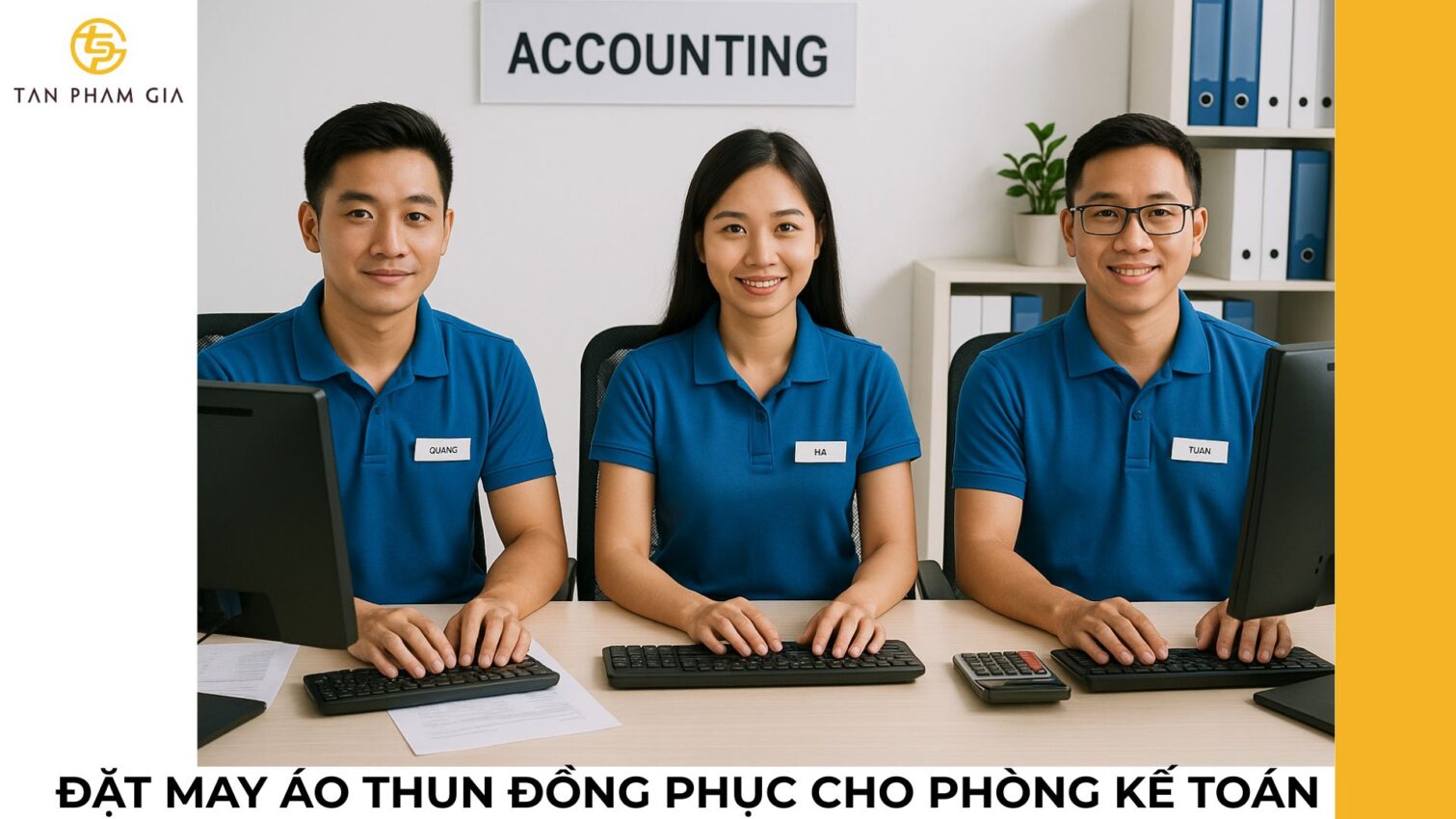 Đặt may áo thun đồng phục cho phòng kế toán
