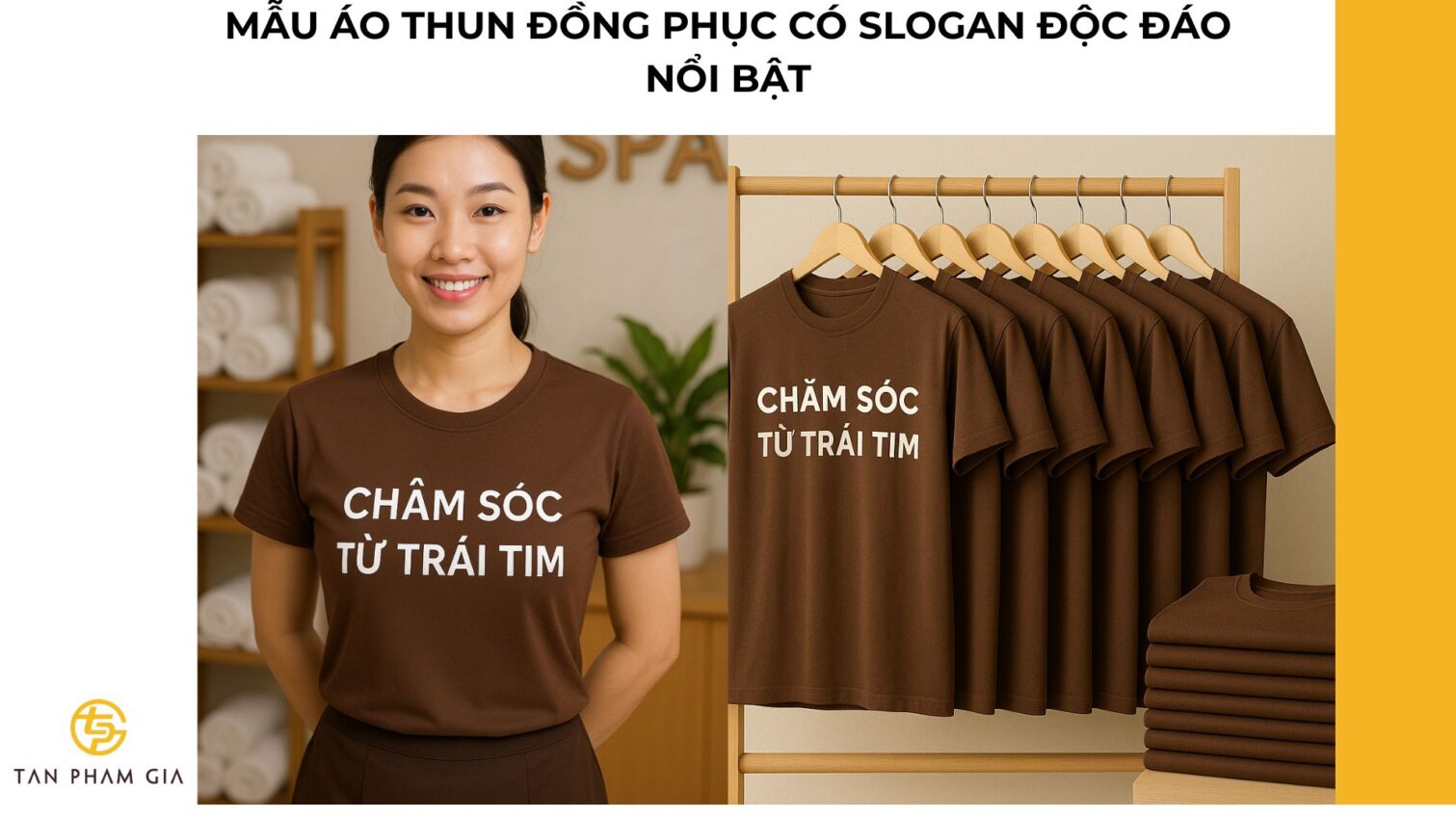 Mẫu áo thun đồng phục có slogan độc đáo nổi bật