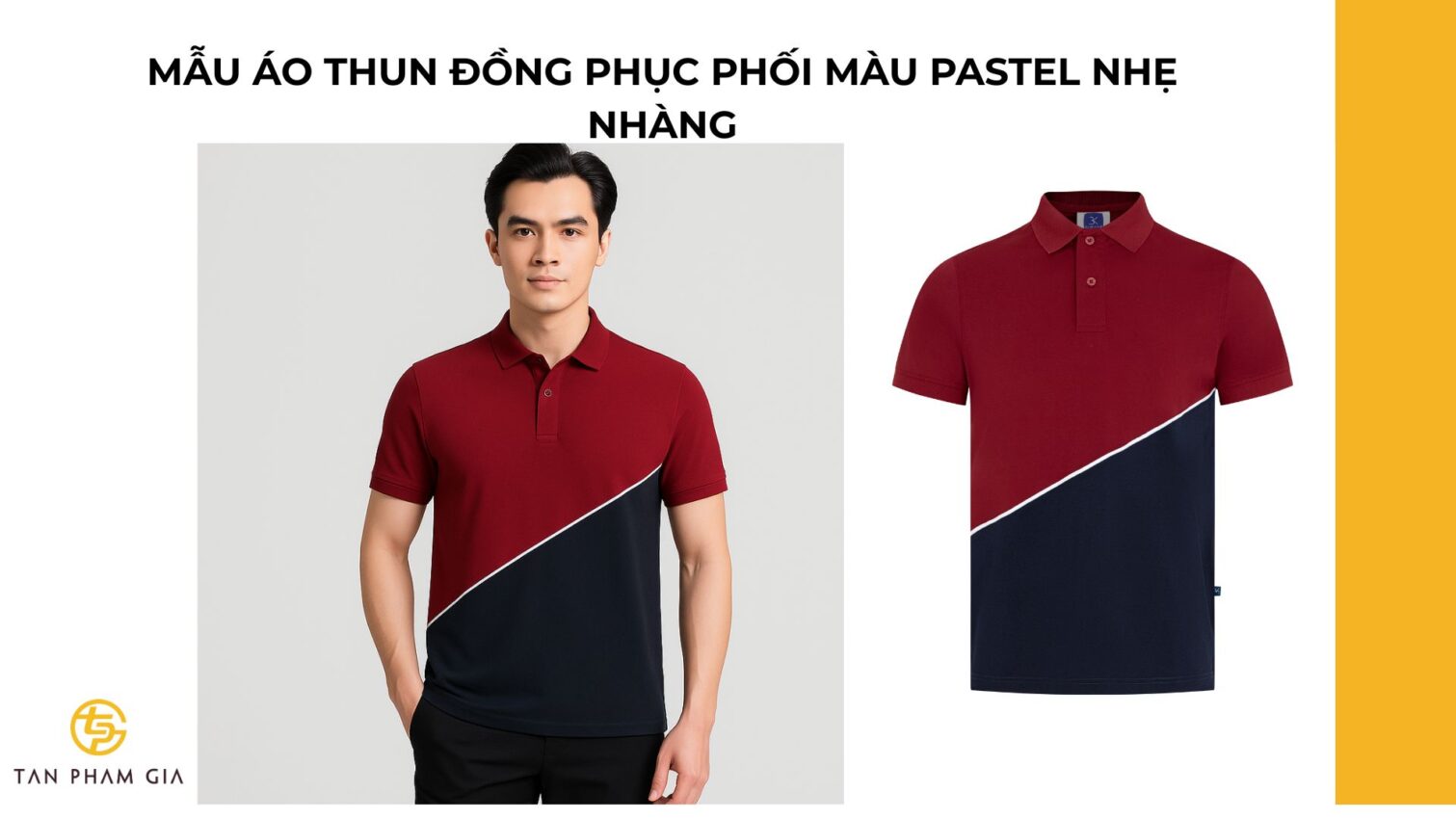 Mẫu áo thun đồng phục phối màu pastel nhẹ nhàng