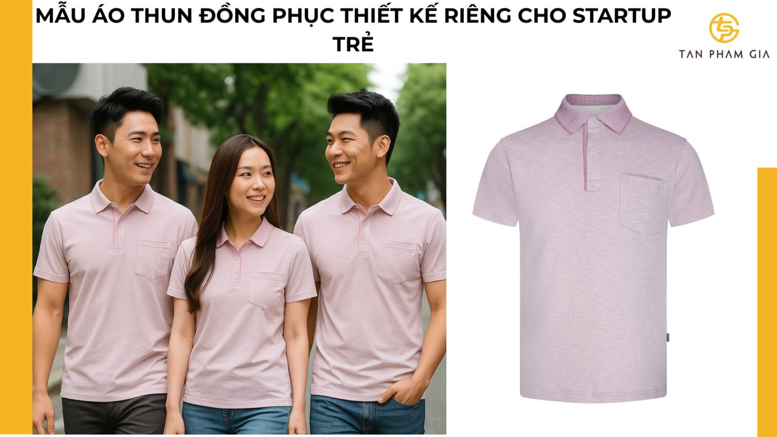Mẫu áo thun đồng phục thiết kế riêng cho startup trẻ
