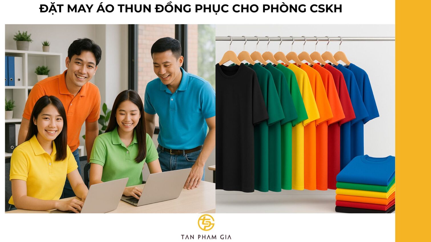 Đặt may áo thun đồng phục cho phòng CSKH