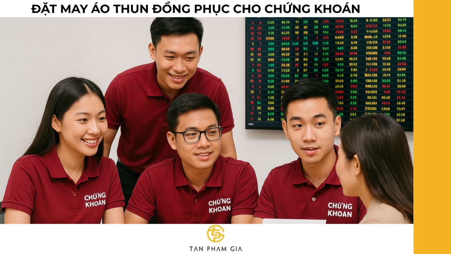 Đặt may áo thun đồng phục cho chứng khoán