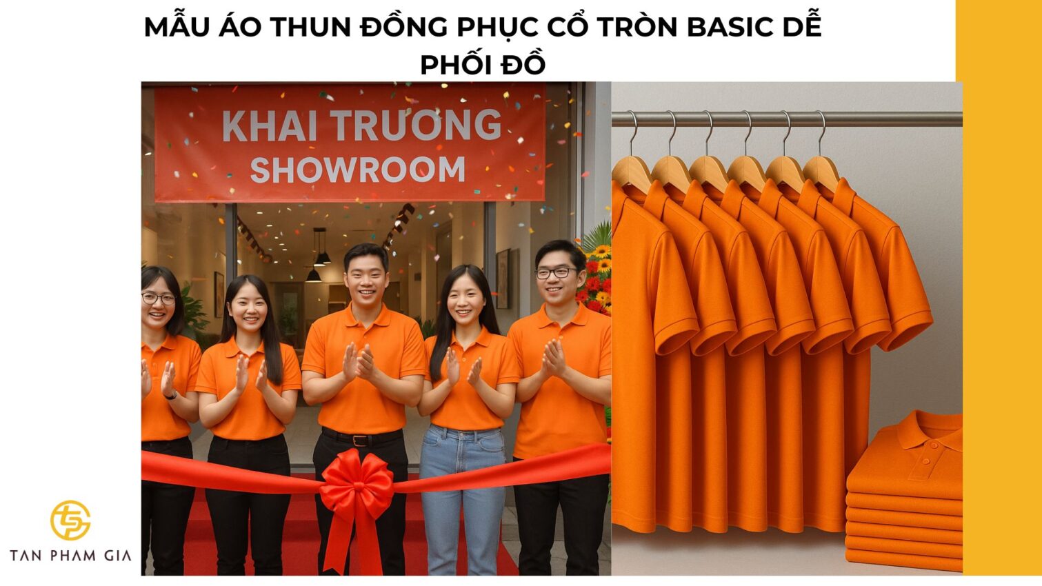 Mẫu áo thun đồng phục cổ tròn basic dễ phối đồ