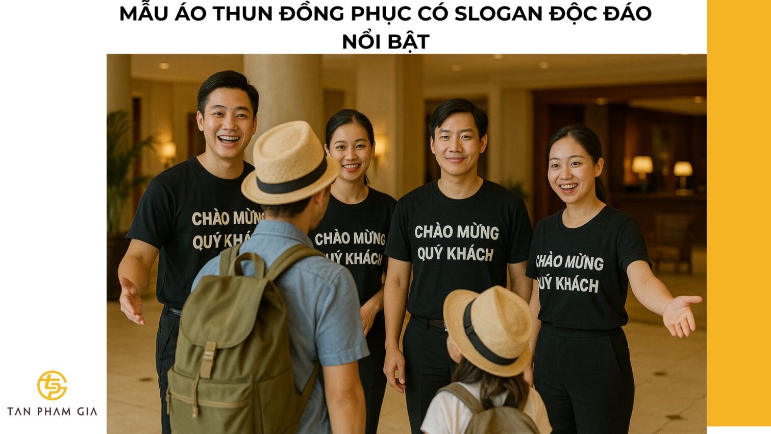 Mẫu áo thun đồng phục có slogan độc đáo nổi bật