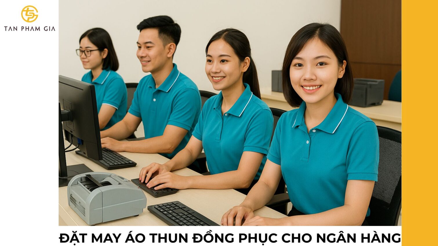 Đặt may áo thun đồng phục cho ngân hàng