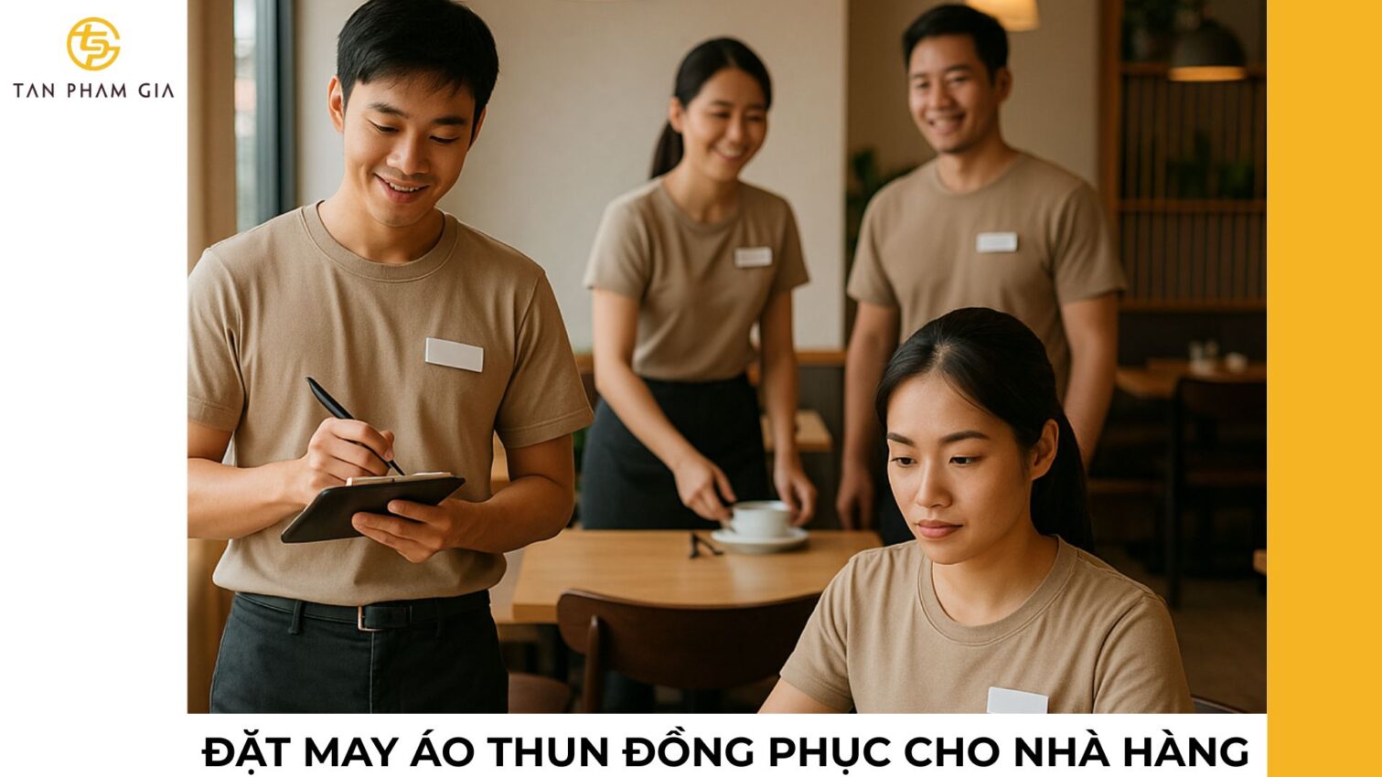 Đặt may áo thun đồng phục cho nhà hàng