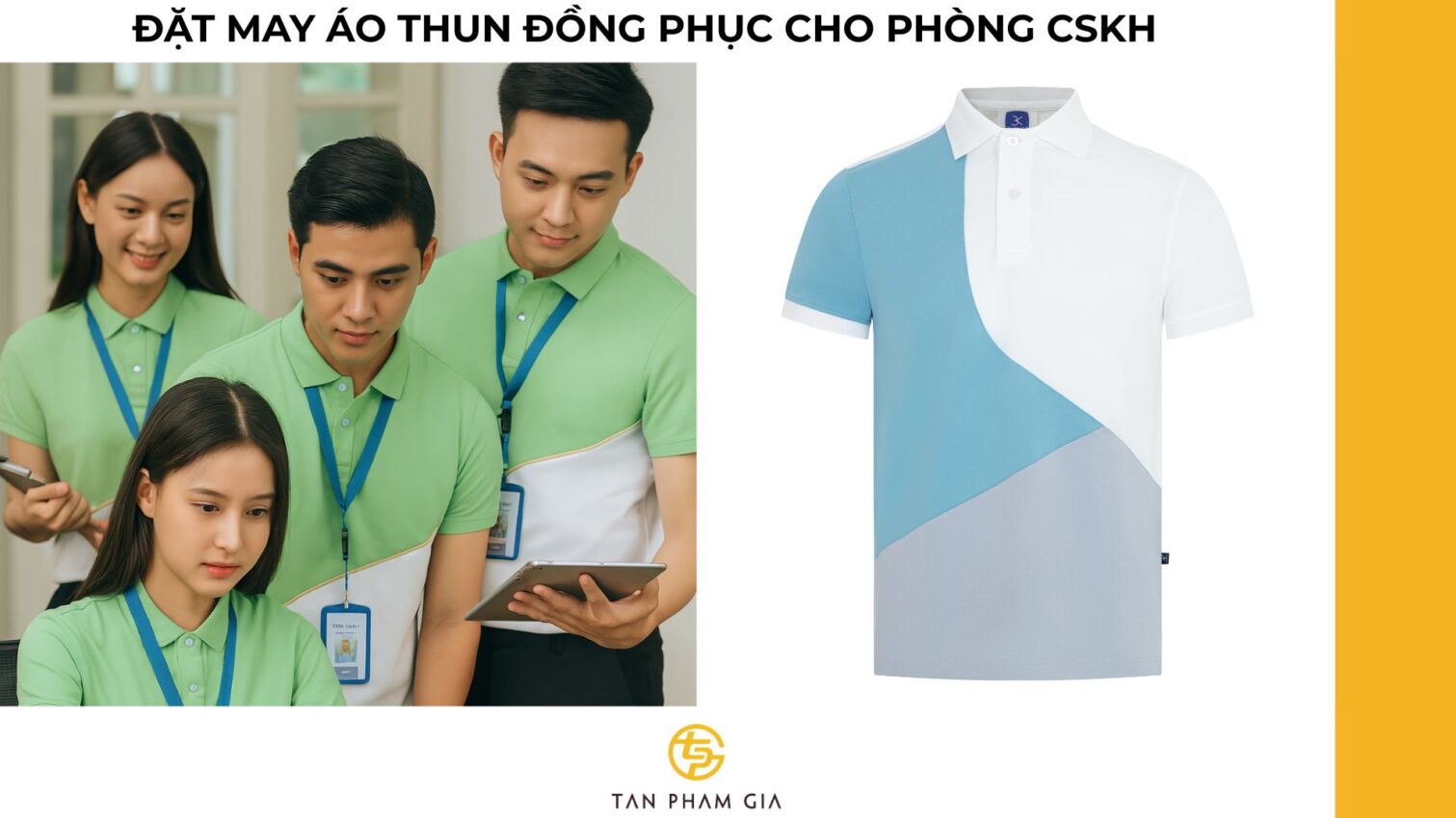 Đặt may áo thun đồng phục cho phòng CSKH