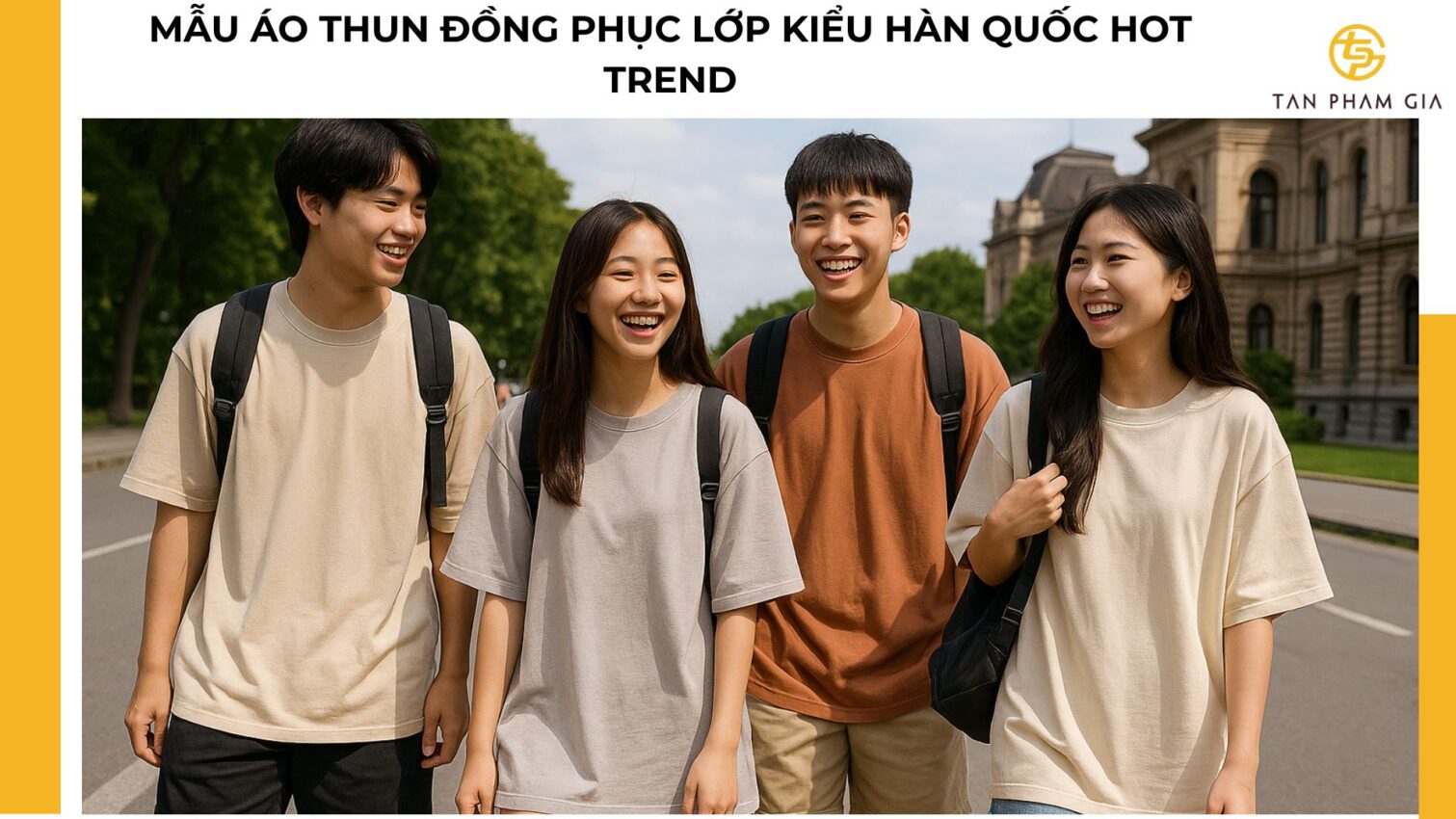 Mẫu áo thun đồng phục lớp kiểu Hàn Quốc hot trend