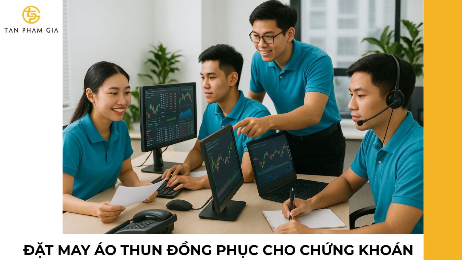 Đặt may áo thun đồng phục cho chứng khoán
