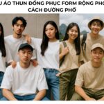 Mẫu áo thun đồng phục form rộng phong cách đường phố Mẫu áo thun đồng phục form rộng phong cách đường phố