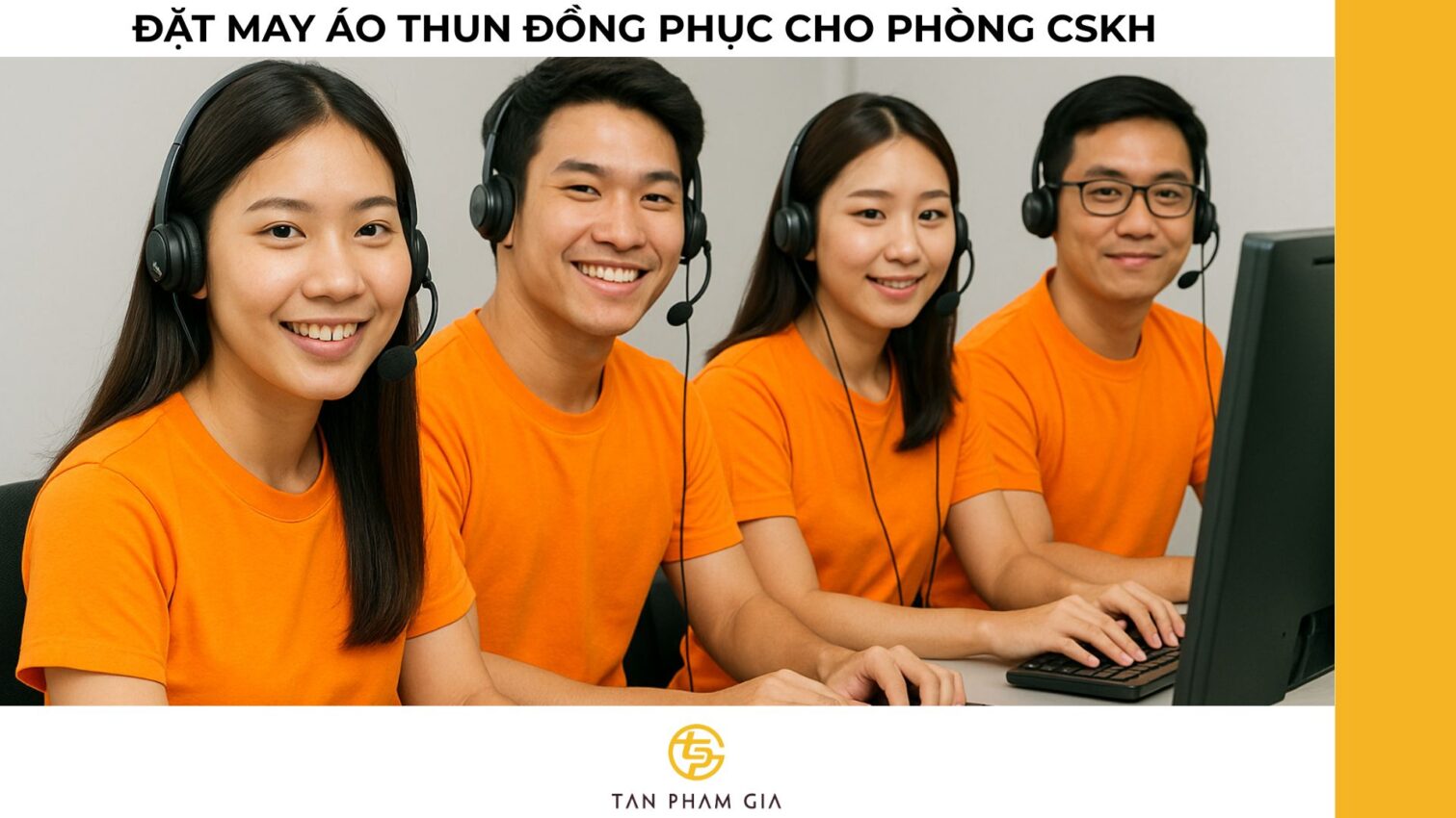 Đặt may áo thun đồng phục cho phòng CSKH