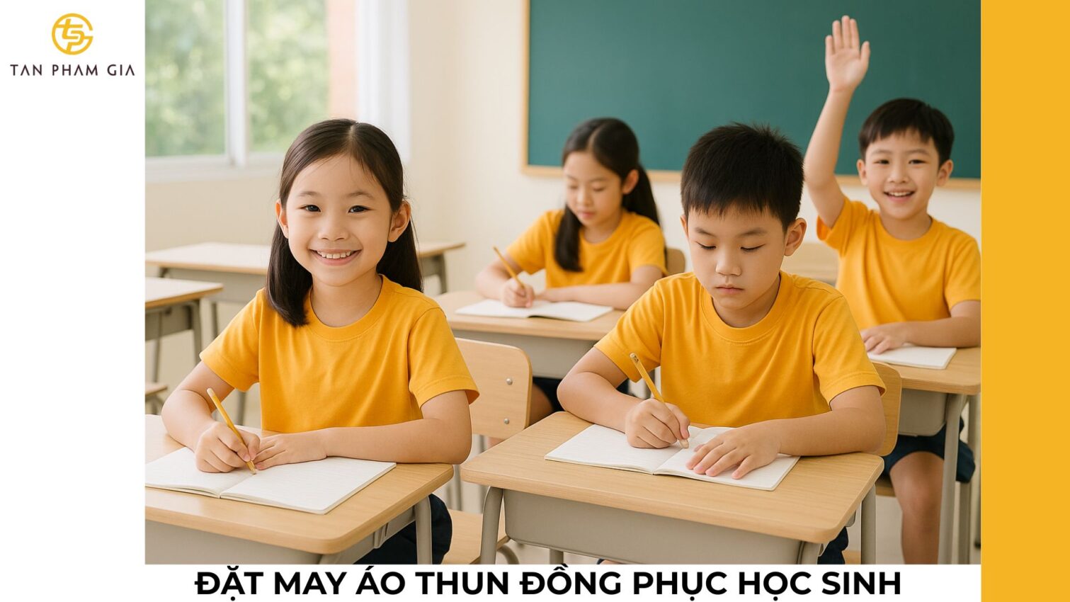 Đặt may áo thun đồng phục học sinh