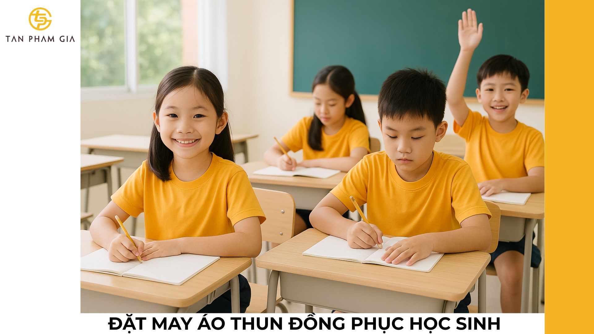 Đặt may áo thun đồng phục học sinh