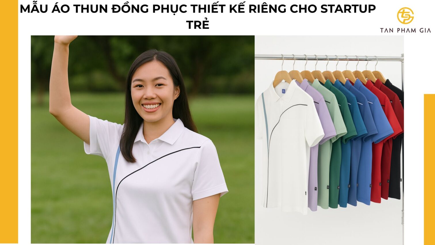 Mẫu áo thun đồng phục thiết kế riêng cho startup trẻ