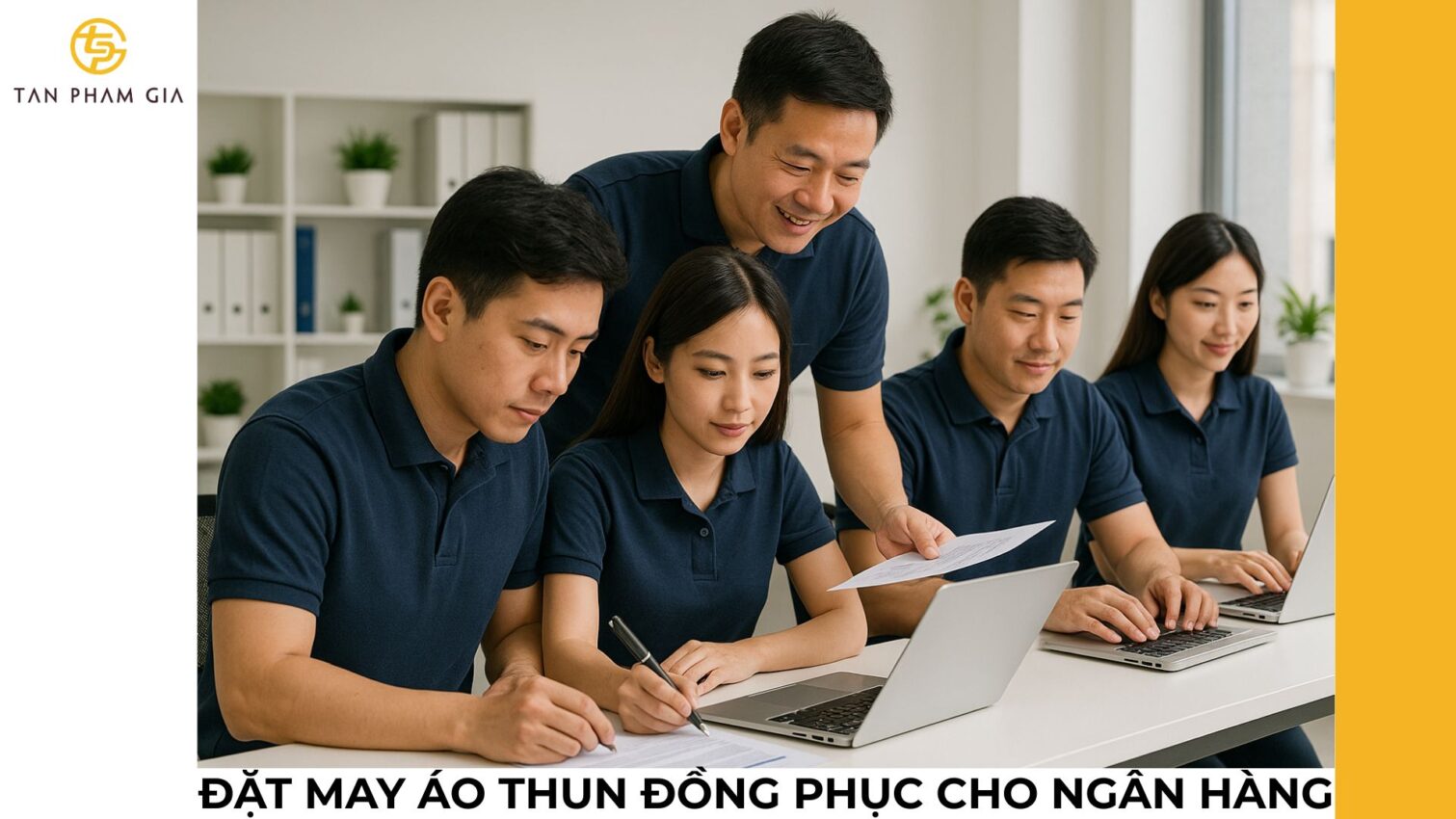 Đặt may áo thun đồng phục cho ngân hàng