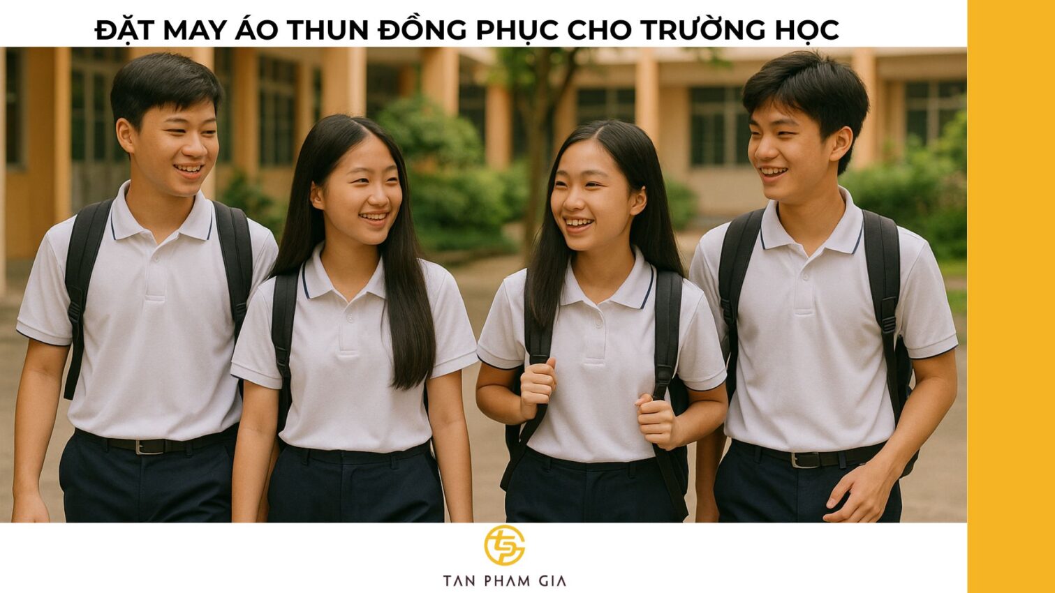 Đặt may áo thun đồng phục cho trường học