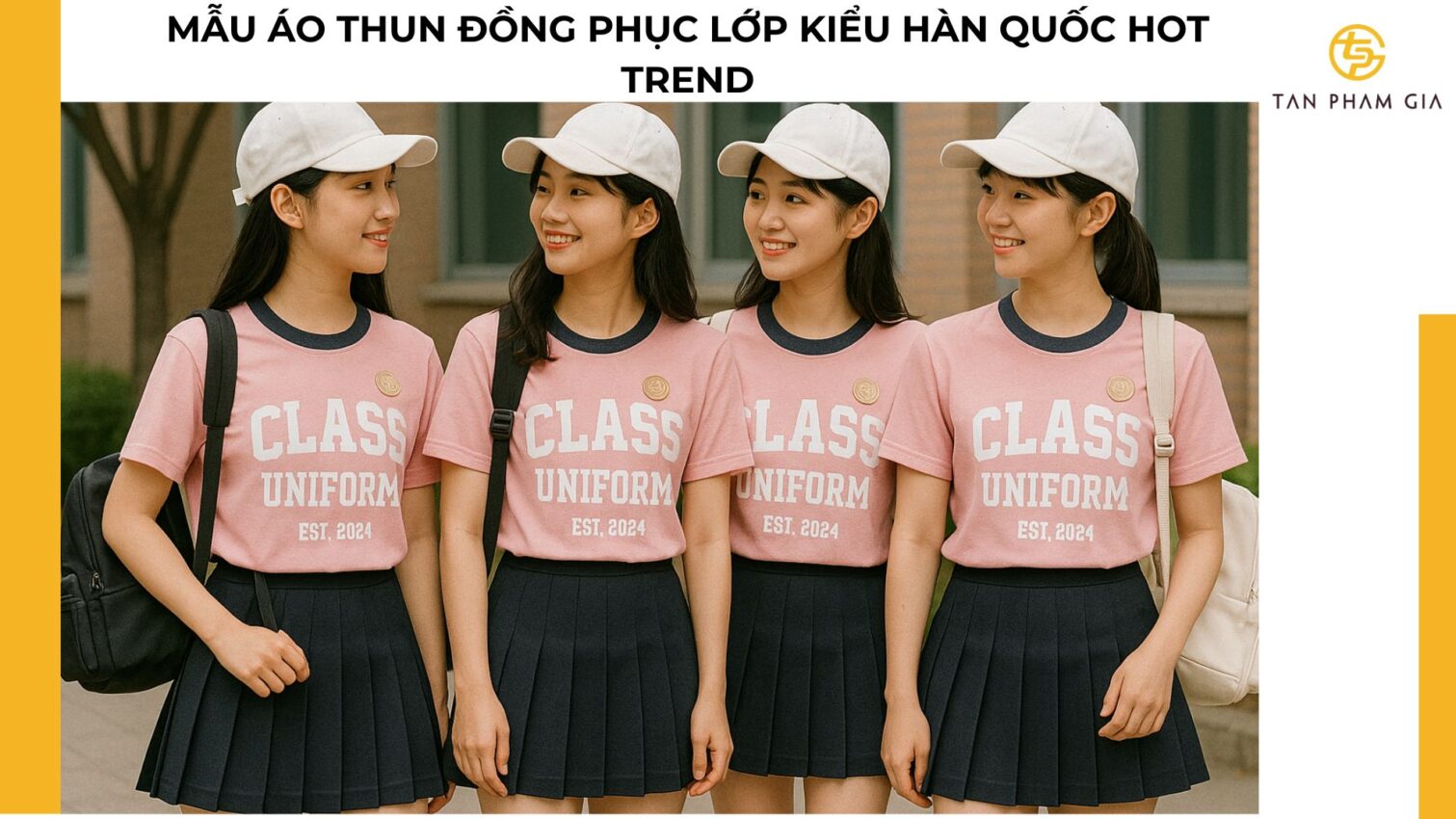 Mẫu áo thun đồng phục lớp kiểu Hàn Quốc hot trend