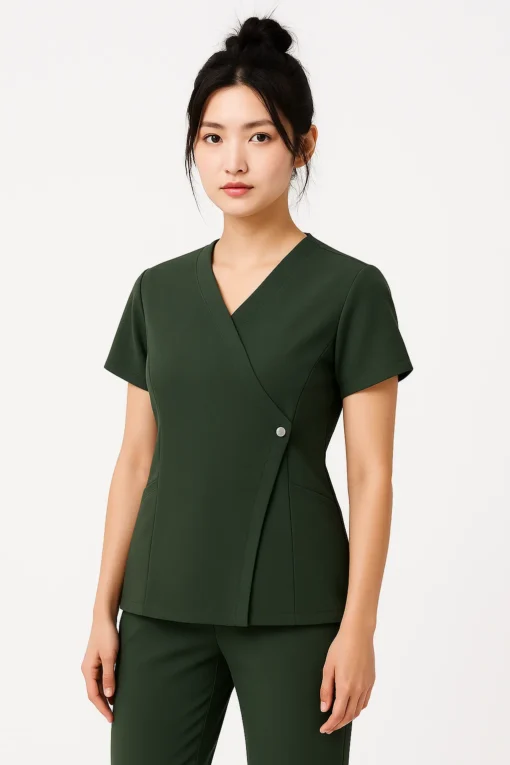Đồng Phục Bộ Y Tế Nữ ( Srubs ) Màu Xanh Rêu