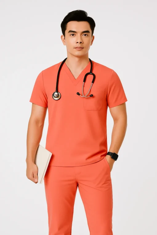 Đồng Phục Bộ Y Tế ( Srubs ) Màu Cam