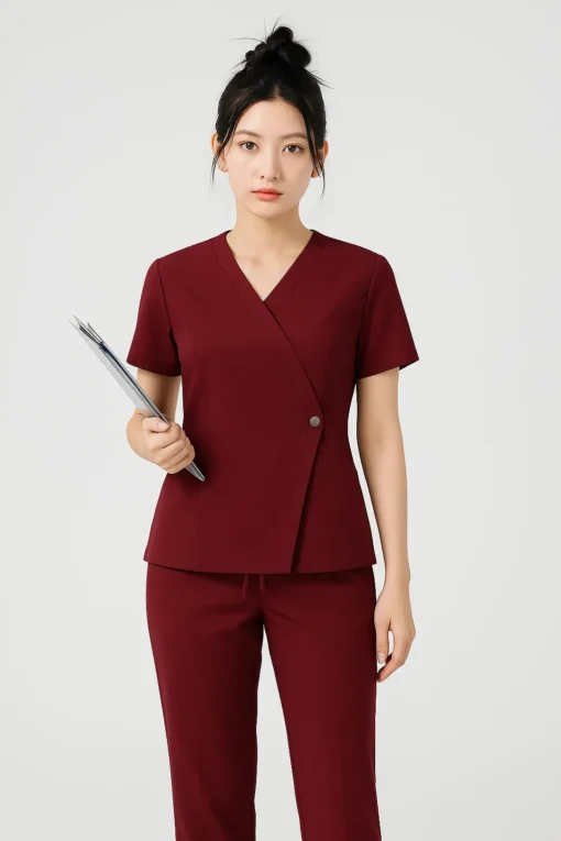 Đồng Phục Bộ Y Tế Nữ ( Srubs ) Màu Đỏ