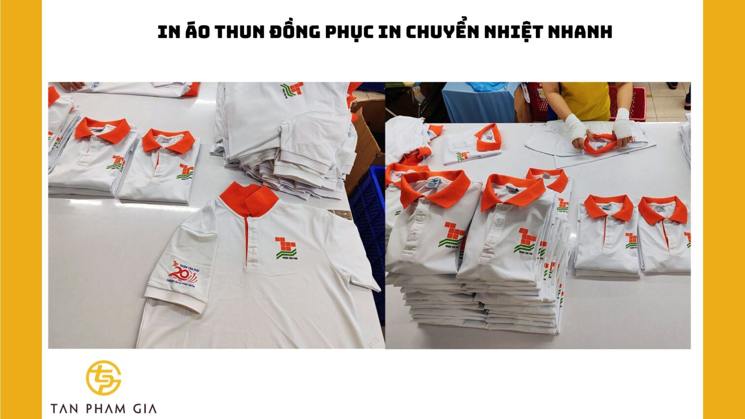 In áo thun đồng phục in chuyển nhiệt nhanh